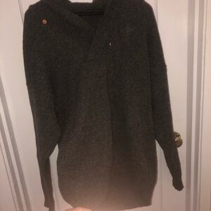 Vintage St Martins enlarge Charcoal Wool Blend Sweater- 70 percent wool- used